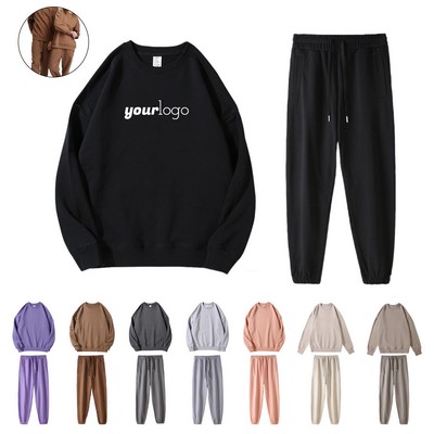 Unisex Cotton Crewneck Sweatshirt Set