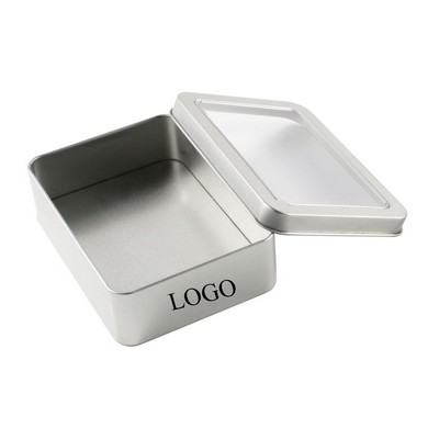 Tin Box with Big Window Lids