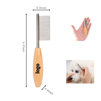 4" Mini Face & Finishing Comb Small Dog Faces Metal Pocket Comb