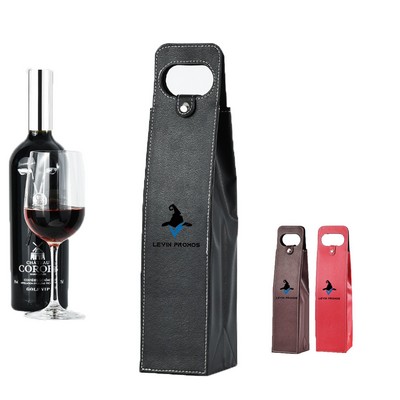 PU Leather Single Wine Bag