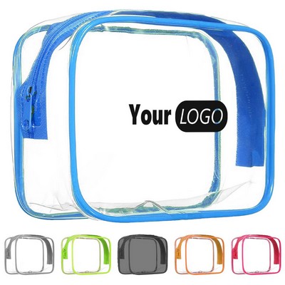 PVC Zippered Clear Toiletry Carry Pouch