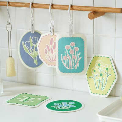 Wood Pulp & Cotton Dish Towel - Gentle & Absorbent