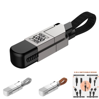 6" 1 Powerlink Mini Charging Cable Keychain