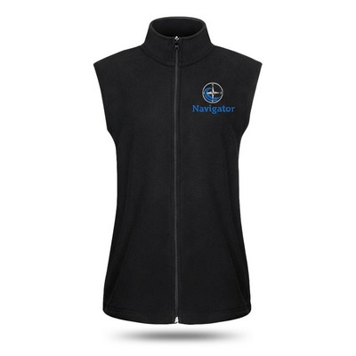Women's Basic Polar Fleece Vest With Zipper