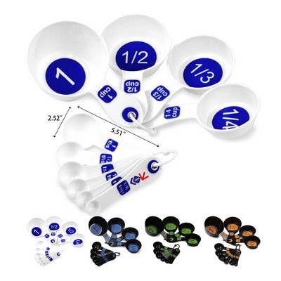 10 Pieces Set Easy to Read Plastic Measuring Cup Set