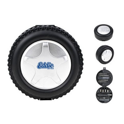 20-Piece Portable Tool Kit In Tire-Shaped Case