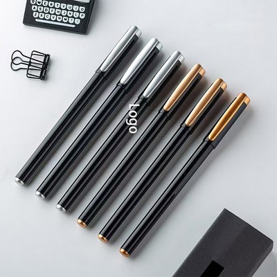 Metallic Grip Executive Black Gel Pen