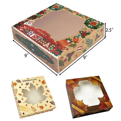Festive Christmas Kraft Bakery Box