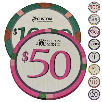 Ceramic Poker Chip Token