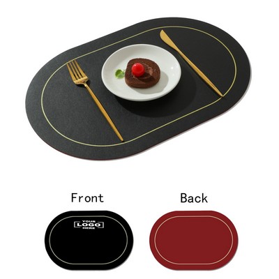 Double-Sided Faux Leather Placemats