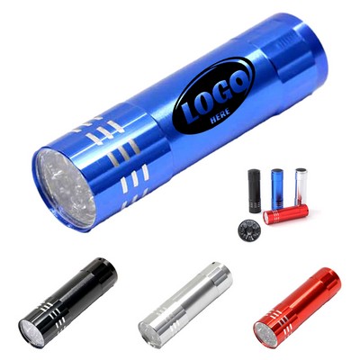 Aluminum 9-LED Flashlight with Strap
