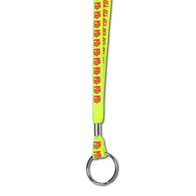 Direct Screen Printed Lanyard w/Split Ring (18"x3/8")