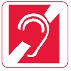 ADA Signage - Hearing Impaired (Pictograms w/ Copy)