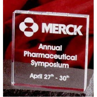 Square Acrylic Paperweight (4"x4"x3/4")