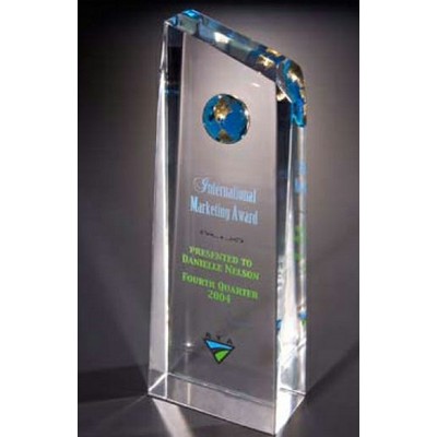Acrylic Beveled Slanted Top Tapered Embedment Award
