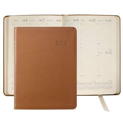 Traditional Leather Desk Diary Datebook