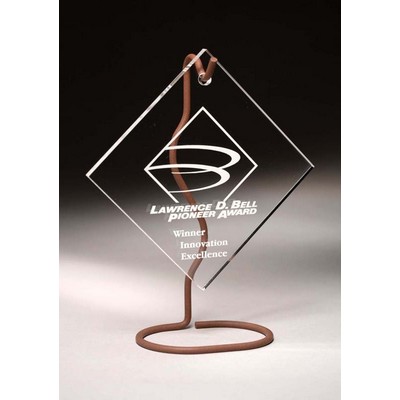 Hanging Diamond Award w/ Wire Holder
