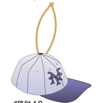 Baseball Cap Ornament w/ Clear Mirrored Back (4 Square Inch)