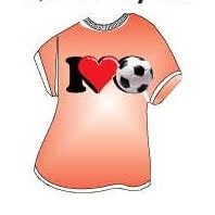 I Love Soccer T-Shirt Lapel Pin