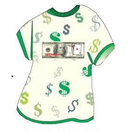 Las Vegas Blackjack $100 Bill T-Shirt Mighty Mini Magnet