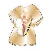 Vegas Showgirl in Yellow T-Shirt Lapel Pin