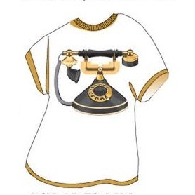 Old Fashion Telephone T-Shirt Lapel Pin