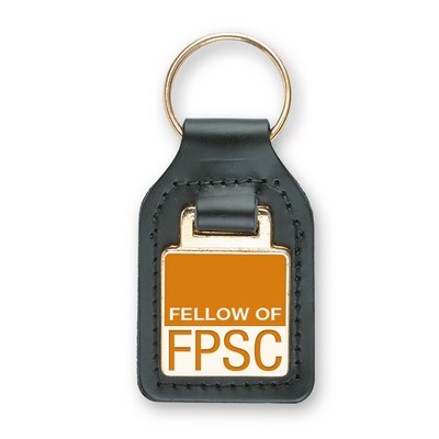 Custom Shape Classic Leather Keychain (Shape 4)