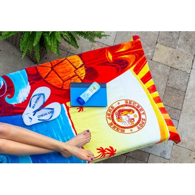 Surf Board Stock Design Beach Towel