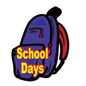 School Days Backpack Promotional Magnet w/ Strip Magnet (4 Square Inch)