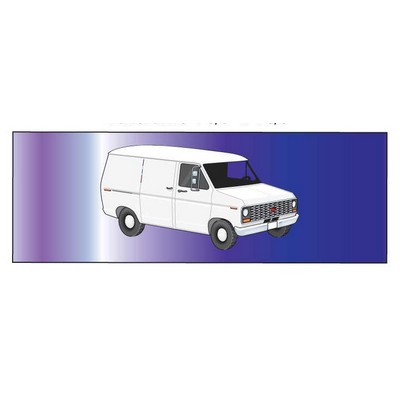White Panel Van Panoramic Badge w/ Bar Pin