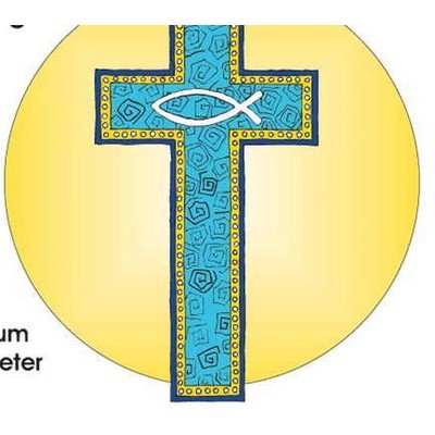 Blue Cross Acrylic Coaster w/Felt Back