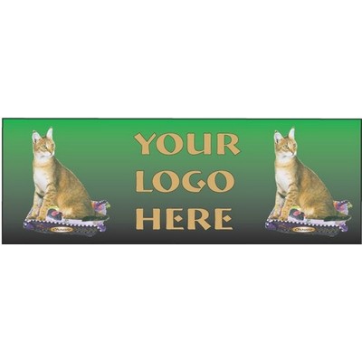 Chausie Cat Panoramic Badge w/ Bar Pin (1 5/8"x4 5/8")