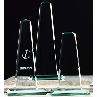 Jade Glass Obelisk Award (4"x13")