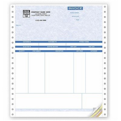 Parchment Continuous Product Invoices (4 Part)