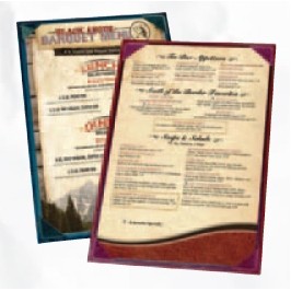 Kearny Double Sided Picture Corner Menu Board (4 1/4"x11" Insert)