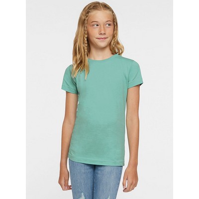 Live & Tell Youth Girls' Crew Neck Short Sleeve Fine Jersey T-Shirt