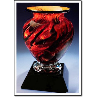 Swirling Embers Cauldron Vase w/o Marble Base (5.5"x8")
