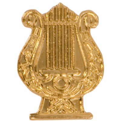 Chenille Insignia Pin - "Music" - "Lyre"