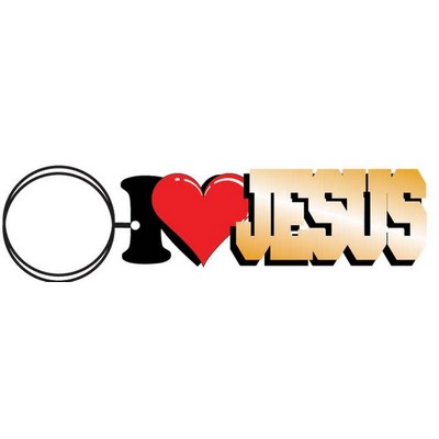 I Love Jesus Executive Keychain w/Mirrored Back (10 Square Inch)