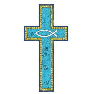 Blue Cross Promotional Magnet w/ Strip Magnet (10 Square Inch)