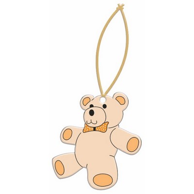 Teddy Bear Promotional Ornament w/ Black Back (10 Square Inch)
