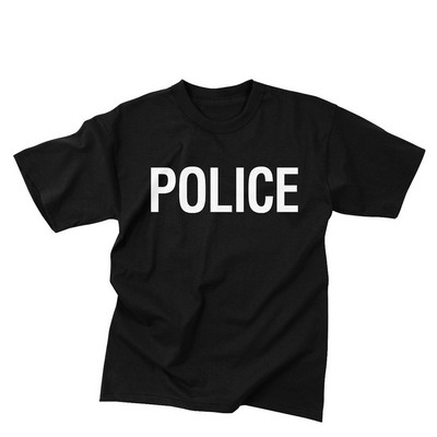 Police Black 2 Sided T-Shirt (S to XL)