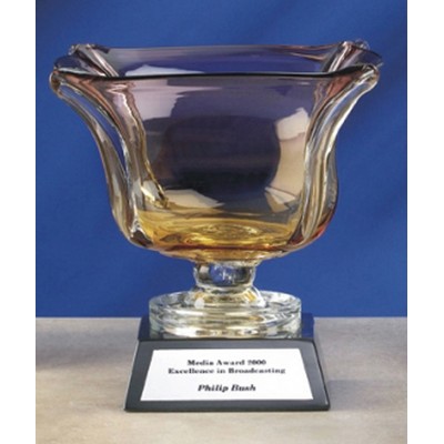 8" Exotic Crystal Award Vase