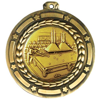 Stock Star Struck Medal (Billiard Table) 3 1/2"