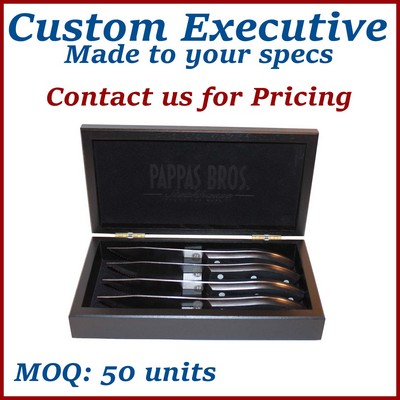 American Walnut, Black Stain & Lacquer Custom Presentation Case/ Wooden Box - Made to Order, low min