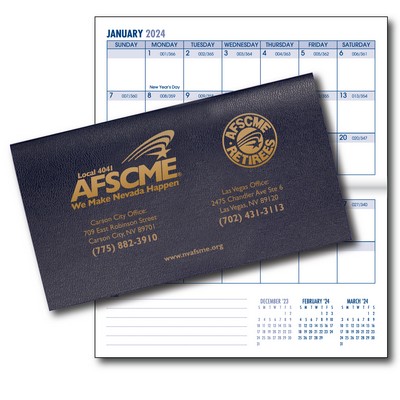 Horizontal Economy Leatherette Pocket Planner