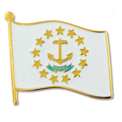 Rhode Island State Flag Pin