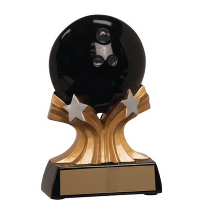 5" Bowling Shooting Star Resin Trophy