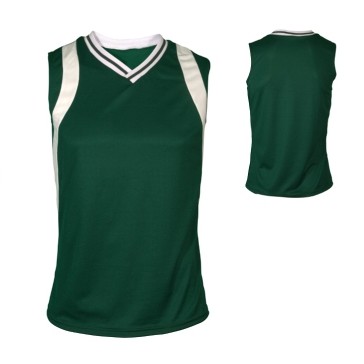 Youth Cool Mesh Multi Sport Jersey Shirt w/Contrast Front Panel & Stripe Trim