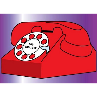 Rotary Dial Telephone Metal Photo Magnet (2 1/2"x2 1/2")